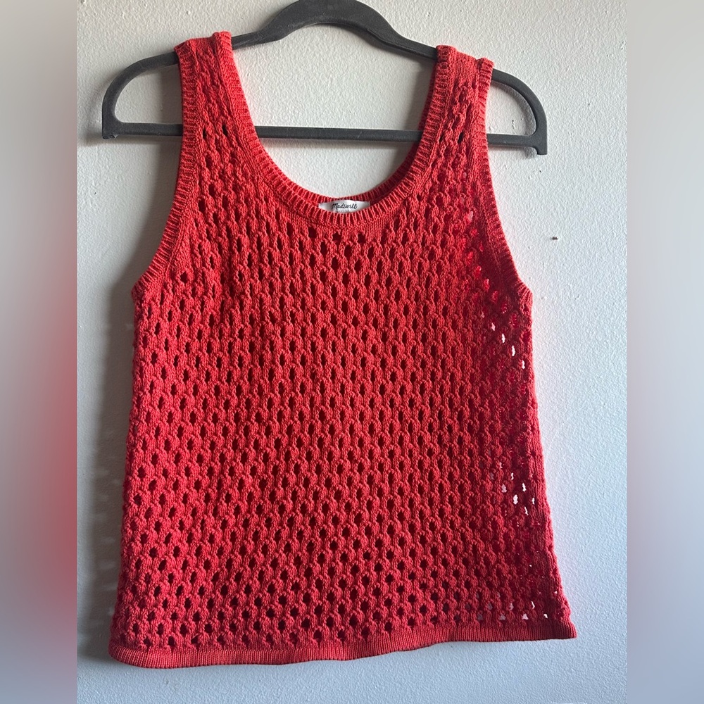 Madewell Orange Relaxed  Tank Top